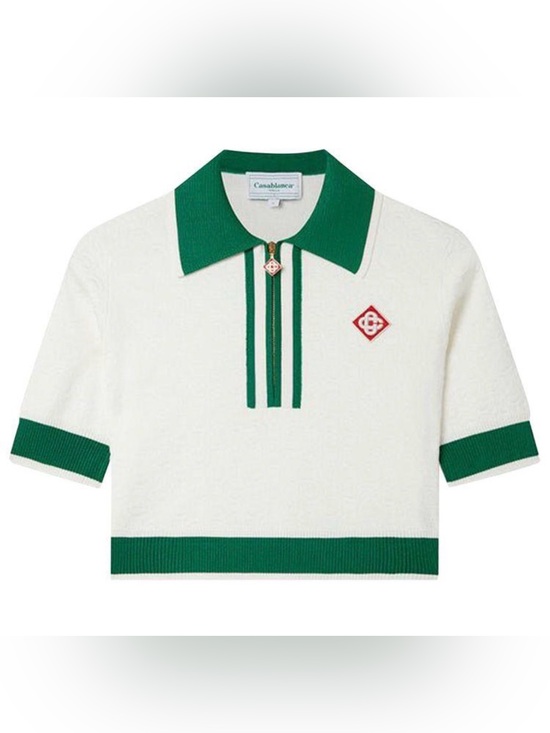 casablanca Other - Casablanca Cropped 3D Monogram Polo